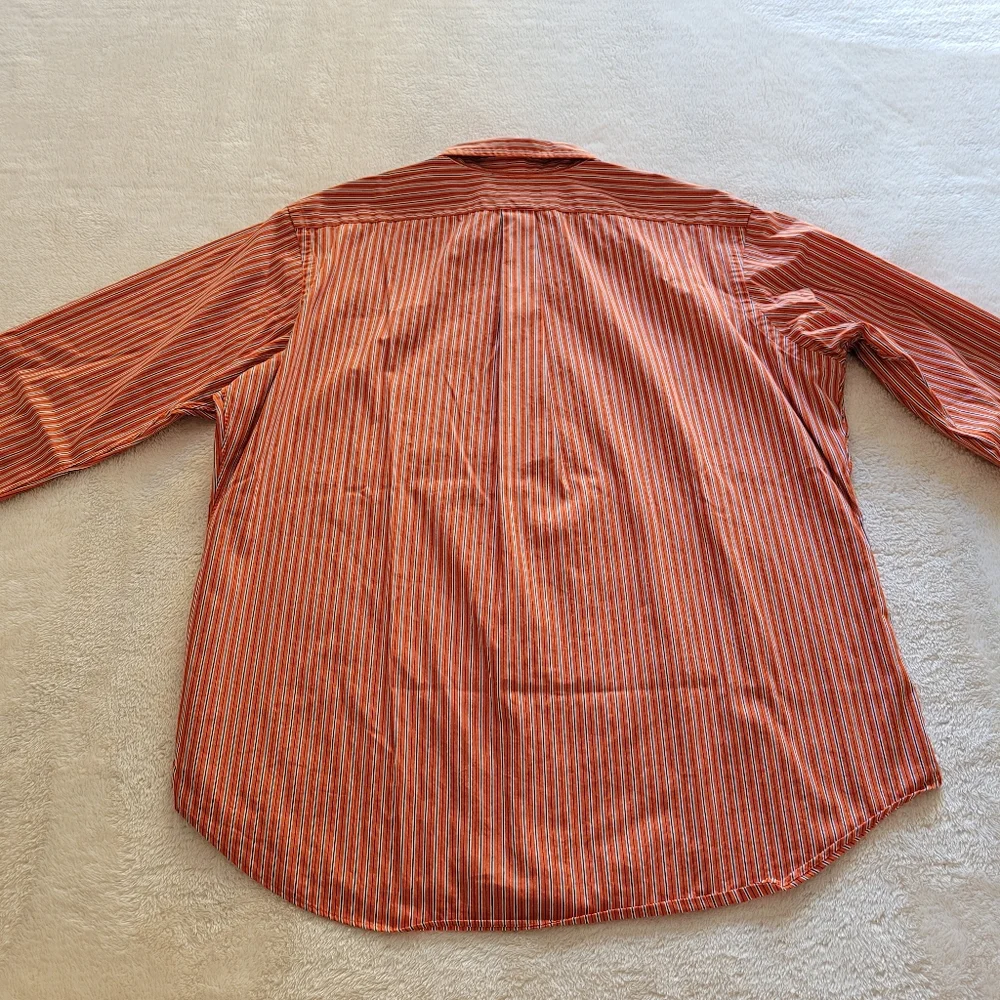 Ralph Lauren Classic Fit Striped Poplin Long-Sleeve Shirt, Men's Size XL - EUC - Picture 6 of 8